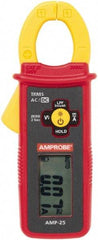 Amprobe - AMP-25, CAT III, Digital True RMS Clamp Meter with 0.9843" Clamp On Jaws - 300 AC/DC Amps, Measures Current - Exact Tool & Supply
