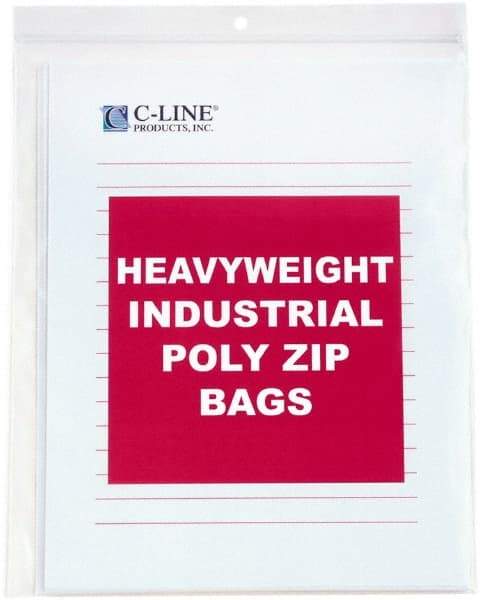 C-LINE - 1-1/2" Long x 14" Wide x 10-1/4" High, 0.004 mil Thick, Self Seal Antistatic Poly Bag - Clear, Heavyweight Grade - Exact Tool & Supply