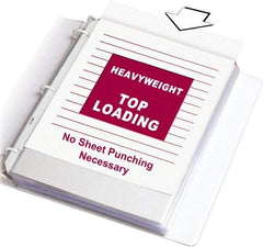 C-LINE - 100 Piece Clear Sheet Protectors-Ring Binder - 11.188" High x 9.172" Wide - Exact Tool & Supply