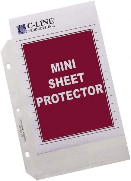 C-LINE - 50 Piece Clear Sheet Protectors-Envelopes - 8.719" High x 6-3/8" Wide - Exact Tool & Supply
