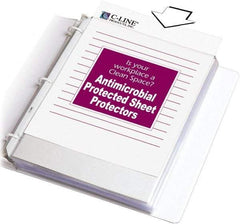 C-LINE - 100 Piece Clear Sheet Protectors-Ring Binder - 11.188" High x 9.172" Wide - Exact Tool & Supply