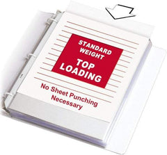 C-LINE - 200 Piece Clear Sheet Protectors-Ring Binder - 11.188" High x 9.172" Wide - Exact Tool & Supply