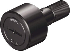 McGill - 5/8" Roller Diam x 7/16" Width, 1/4" Stud Diam x 3/4" Length, Stud Cam Follower - Steel, 5/16" Thread Length, 1/4-28 Thread, 1.22" OAL, 955 Lb Dynamic Cap, 1,215 Lb Static Cap - Exact Tool & Supply