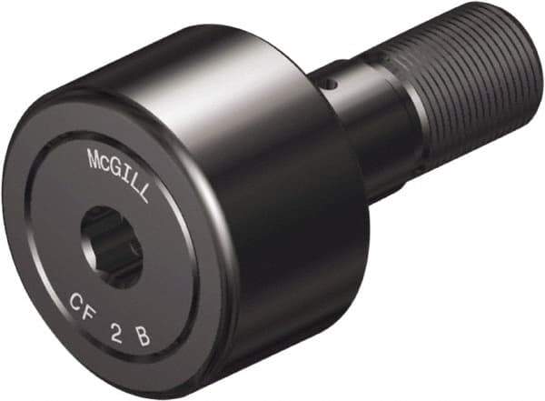 McGill - 7/8" Roller Diam x 1/2" Width, 3/8" Stud Diam x 7/8" Length, Sealed Stud Cam Follower with Hex - Steel, 3/8" Thread Length, 3/8-24 Thread, 1.41" OAL, 1,660 Lb Dynamic Cap, 2,065 Lb Static Cap - Exact Tool & Supply