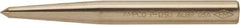 Ampco - 9/16" Nonsparking Center Punch - 4-1/4" OAL, Nickel Aluminum Bronze - Exact Tool & Supply