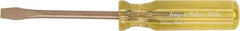 Ampco - 170mm OAL Nonsparking Slotted Screwdriver - 80mm Blade Length, Straight Shank, Acetate Handle - Exact Tool & Supply