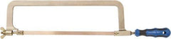 Ampco - 11-3/4" Nonsparking Hacksaw - 4-1/2" Throat Depth, Ergonomic Grip Handle - Exact Tool & Supply