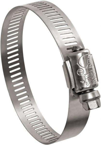 IDEAL TRIDON - SAE Size 10, 1/2 to 1-1/16" Diam, Stainless Steel Worm Drive Clamp - 1/2" Wide, Material Grade 201, Series Contractor - Exact Tool & Supply