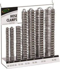 IDEAL TRIDON - 130 Piece, 5/16 to 2-3/4" Diam, Worm Drive Clamp Set - 20 Micro 4, 20 Micro 6, 10 Size 10, 20 Size 12, 20 Size 20, 20 Size 28, 20 Size 36 - Exact Tool & Supply