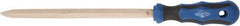Ampco - Stiff Aluminum Bronze Alloy Straight Scraper - 1" Blade Width x 8" Blade Length, Soft Grip Handle - Exact Tool & Supply