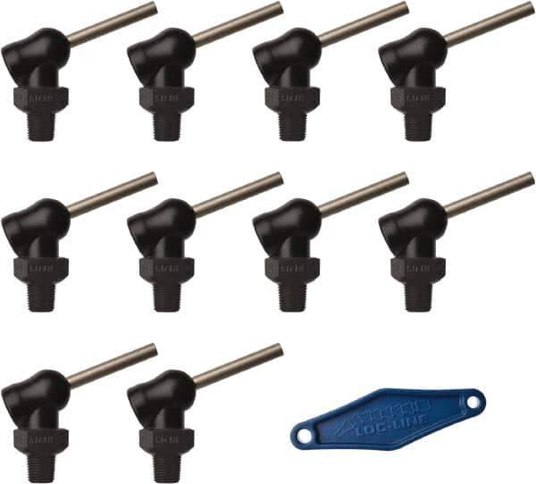 Loc-Line - 1/8" Hose Inside Diam x 5/32" Nozzle Diam, High-Pressure Coolant Hose Nozzle - NPT, for Use with Loc-Line Modular Hose System, 10 Pieces - Exact Tool & Supply