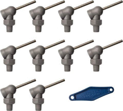 Loc-Line - 1/8" Hose Inside Diam, High-Pressure Coolant Hose Nozzle - NPT, for Use with Loc-Line Modular Hose System, 10 Pieces - Exact Tool & Supply