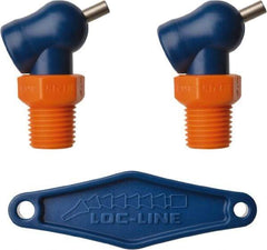 Loc-Line - 1/4" Hose Inside Diam x 1/16" Nozzle Diam, High-Pressure Coolant Hose Nozzle - NPT, for Use with Loc-Line Modular Hose System, 2 Pieces - Exact Tool & Supply