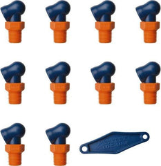 Loc-Line - 1/4" Hose Inside Diam, High-Pressure Coolant Hose Nozzle - NPT, for Use with Loc-Line Modular Hose System, 10 Pieces - Exact Tool & Supply