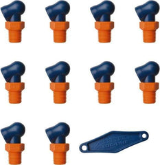 Loc-Line - 1/4" Hose Inside Diam, High-Pressure Coolant Hose Nozzle - NPT, for Use with Loc-Line Modular Hose System, 10 Pieces - Exact Tool & Supply
