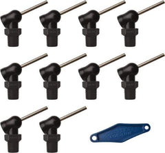 Loc-Line - 1/4" Hose Inside Diam, High-Pressure Coolant Hose Nozzle - NPT, for Use with Loc-Line Modular Hose System, 10 Pieces - Exact Tool & Supply