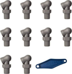 Loc-Line - 1/4" Hose Inside Diam, High-Pressure Coolant Hose Nozzle - NPT, for Use with Loc-Line Modular Hose System, 10 Pieces - Exact Tool & Supply