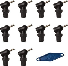 Loc-Line - 1/4" Hose Inside Diam, High-Pressure Coolant Hose Nozzle - NPT, for Use with Loc-Line Modular Hose System, 10 Pieces - Exact Tool & Supply
