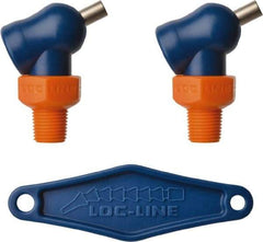 Loc-Line - 1/8" Hose Inside Diam x 5/32" Nozzle Diam, High-Pressure Coolant Hose Nozzle - NPT, for Use with Loc-Line Modular Hose System, 2 Pieces - Exact Tool & Supply