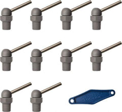 Loc-Line - 1/4" Hose Inside Diam x 5/32" Nozzle Diam, High-Pressure Coolant Hose Nozzle - NPT, for Use with Loc-Line Modular Hose System, 10 Pieces - Exact Tool & Supply