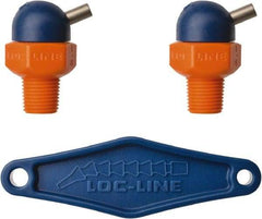 Loc-Line - 1/8" Hose Inside Diam, High-Pressure Coolant Hose Nozzle - NPT, for Use with Loc-Line Modular Hose System, 2 Pieces - Exact Tool & Supply
