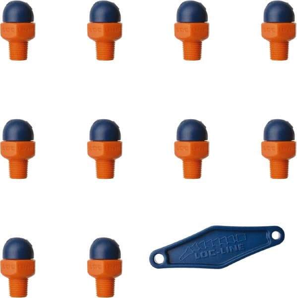 Loc-Line - 1/8" Hose Inside Diam x 5/32" Nozzle Diam, High-Pressure Coolant Hose Nozzle - NPT, for Use with Loc-Line Modular Hose System, 10 Pieces - Exact Tool & Supply