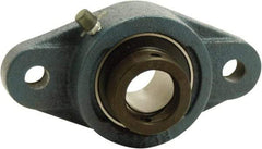 Tritan - 1-1/2" ID, 6.89" OAL x 2.22" OAH 2-Bolt Flange - 4,069 Lb Static Cap, 6,632 Lb Dyn Cap, 5.67" Btw Mnt Hole Ctrs, 0.84" Base-to-Ctr Ht, Cast Iron/Steel - Exact Tool & Supply
