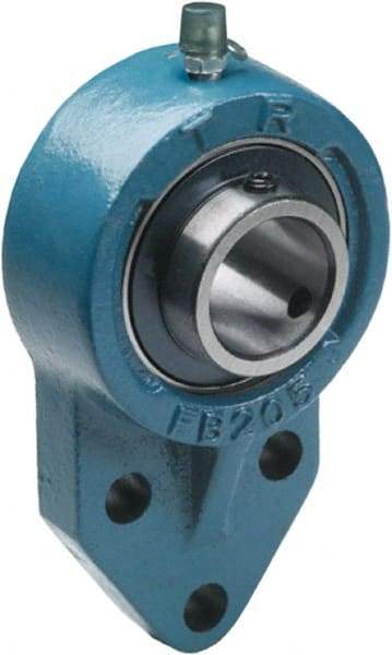 Tritan - 3/4" ID, 4-1/4" OAL x 1.35" OAH 3 Bolt Flange Mounted Bearing - 1,495 Lb Static Cap, 2,878 Lb Dyn Cap, 1-1/2" Btw Mnt Hole Ctrs, Cast Iron/Steel - Exact Tool & Supply