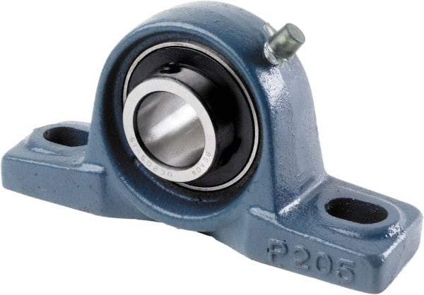 Tritan - 1-1/4" ID, 6.5748" OAL x 3.6614" OAH Pillow Block - 3,440 Lb Static Cap, 5,778 Lb Dyn Cap, 5" Btw Mnt Hole Ctrs, 1-7/8" Base-to-Ctr Ht, Cast Iron/Steel - Exact Tool & Supply