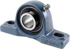 Tritan - 1-7/8" ID, 8.1102" OAL x 4.4488" OAH Pillow Block - 5,216 Lb Static Cap, 7,868 Lb Dyn Cap, 6.26" Btw Mnt Hole Ctrs, 2-1/4" Base-to-Ctr Ht, Cast Iron/Steel - Exact Tool & Supply