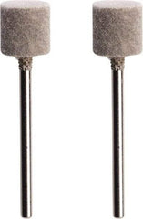 Dremel - 1/2" Diam x 1/2" Thick, Medium Mounted Polishing Wheel - 1 Ply, 1/8" Shank Diam, 35,000 RPM - Exact Tool & Supply