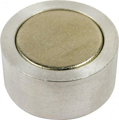 Mag-Mate - 1" Wide x 1/2" Thick, Center Mount Neodymium Rare Earth Fixture Magnet - 10.4 Lb Average Holding Capacity, 20.8 Lb Max Holding Capacity, Aluminum Housing - Exact Tool & Supply