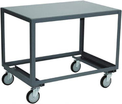 Jamco - Open Angle Frame Bottom Mobile Table - Steel, Gray, 60" Long x 36" Deep x 30" High - Exact Tool & Supply