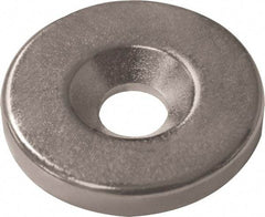 Mag-Mate - 3/4" Long x 3/4" Diam x 1/8" High, 1 Mounting Hole, 12 Poles, Ring Neodymium Rare Earth Holding Magnet - 8 Lb Average & 16 Lb Max Pull Force, M6 Mounting Hole, Countersunk Hole Style, 180°F Max Operating Temp - Exact Tool & Supply