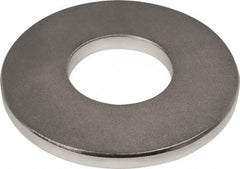Mag-Mate - 2" Long x 2" Diam x 3/16" High, 1 Mounting Hole, 76 Poles, Ring Neodymium Rare Earth Holding Magnet - 60 Lb Average & 119 Lb Max Pull Force, 7/8 Mounting Hole, Through Hole Style, 180°F Max Operating Temp - Exact Tool & Supply