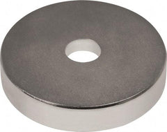 Mag-Mate - 1" Long x 1" Diam x 1/8" High, 1 Mounting Hole, 20 Poles, Ring Neodymium Rare Earth Holding Magnet - 16.6 Lb Average & 33.2 Lb Max Pull Force, 0.19 Mounting Hole, Through Hole Style, 180°F Max Operating Temp - Exact Tool & Supply