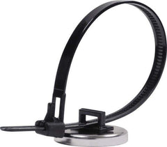 Mag-Mate - 14 Lb Max Pull Force, 3/16" Overall Height, 1-15/64" Diam, Ceramic Cup Magnet - Cup Magnets With Clamp Style, Chrome Plated - Exact Tool & Supply