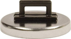 Mag-Mate - 1.24" Diam, 0.275" Cup Height, 0.44" Overall Height, 15 Lb Average Pull Force, 7 Lb Max Pull Force, Neodymium Rare Earth Cup Magnet - Magnetic Style, Bright Plated - Exact Tool & Supply