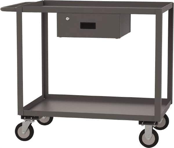 Jamco - 1,200 Lb Capacity, 24" Wide x 48" Long x 35" High Standard Utility Cart - 2 Shelf, Steel - Exact Tool & Supply