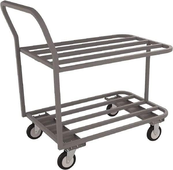 Jamco - 1,200 Lb Capacity, 24" Wide x 36" Long x 27" High Tubular Frame Cart - 2 Shelf, Steel - Exact Tool & Supply