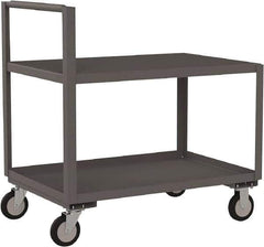 Jamco - 1,200 Lb Capacity, 24" Wide x 30" Long x 27" High Standard Utility Cart - 2 Shelf, Steel - Exact Tool & Supply