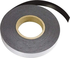 Mag-Mate - 600" Long x 3/4" Wide x 1/8" Thick Flexible Magnetic Strip - 10.5 Lb Max Pull Force, 6 Linear Ft/Lb Magnetic Pull Force, Adhesive Back, Dark Brown - Exact Tool & Supply