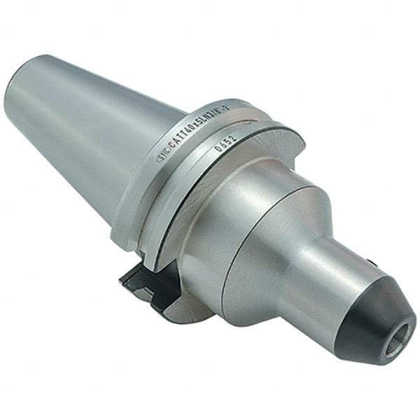 Techniks - CAT40 Dual Contact Taper 3/8 Hole End Mill Holder & Adapter - 1" Nose Diam, 3" Projection - Exact Tool & Supply