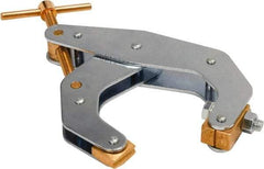 Mag-Mate - 4-1/2 Inch Jaw Opening, 3-13/16 Inch Jaw Depth, 400 Amp Rating, Copper Ground Clamp - 9 Inch Long - Exact Tool & Supply