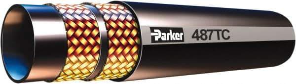 Parker - -32 Hose Size, 2" ID x 2.65" OD, 4,000 psi Work Pressure Hydraulic Hose - 12-1/2" Radius, Synthetic Rubber, -40°F to 257°F - Exact Tool & Supply