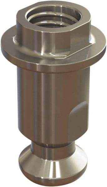 Jergens - M5 Round Head Hardened Steel Clamp Cylinder Pressure Point - For ZPS, 10mm High x 10mm Wide - Exact Tool & Supply