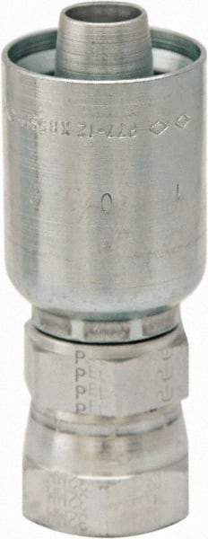 Parker - 1-7/8-12 JIC Steel Hydraulic Hose Female JIC 37° Swivel & Straight Fitting - 5,000 psi, -24 Hose Size, 1 1/2" Hose Diam, Series 77 - Exact Tool & Supply