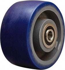 Hamilton - 6 Inch Diameter x 3 Inch Wide, Polyurethane Mold on to Cast Iron Center Caster Wheel - 1,800 Lb. Capacity, 3-1/4 Inch Hub Length, 3/4 Inch Axle Diameter, Sealed Precision Ball Bearing - Exact Tool & Supply