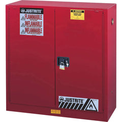 Justrite - 2 Door 1 Shelf 30 Gal Safety Cabinet for Flammable Substances - Exact Tool & Supply
