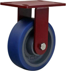 Hamilton - 6" Diam x 2" Wide x 7-1/2" OAH Top Plate Mount Rigid Caster - Polyurethane, 960 Lb Capacity, Sealed Precision Ball Bearing, 4 x 4-1/2" Plate - Exact Tool & Supply